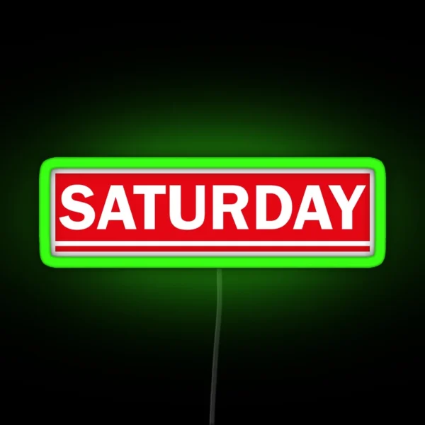 Saturday RGB Neon Sign