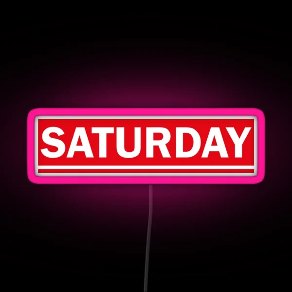 Saturday RGB Neon Sign