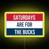 Vibrant Saturday Night NFL Fan Decorations with Color-Changing Neon Lighting