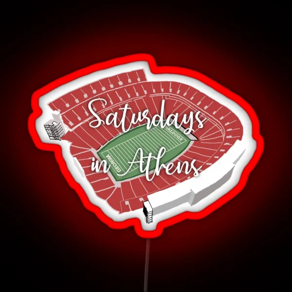 Saturdays In Athens Sanford Stadium RGB Neon Sign