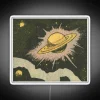 Galactic Cosmic Retro Futuristic Led Sign Inspired by Anime and Comics