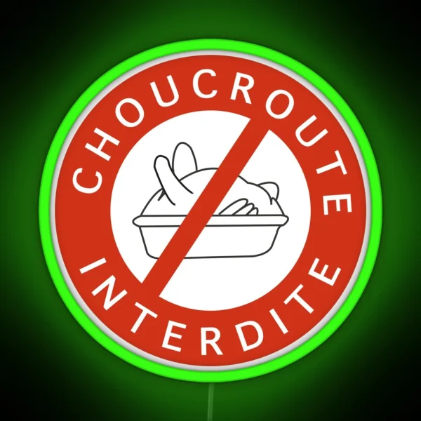 Sauerkraut Prohibited RGB Neon Sign