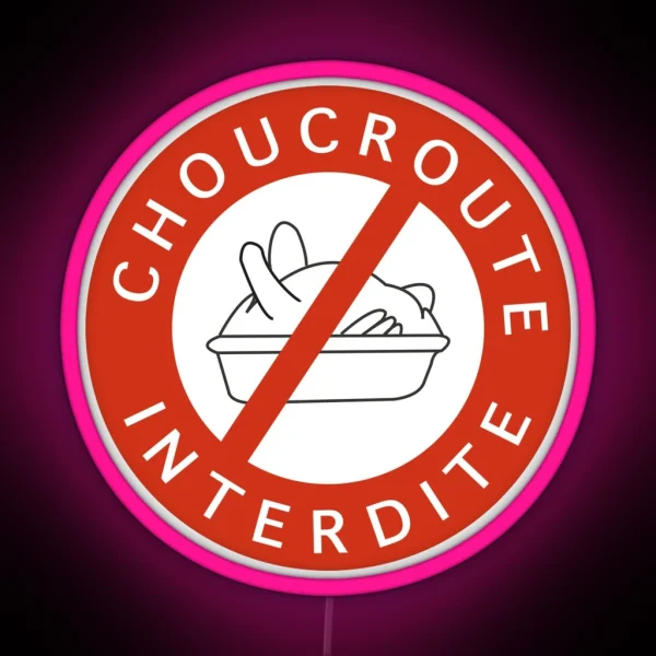 Sauerkraut Prohibited RGB Neon Sign