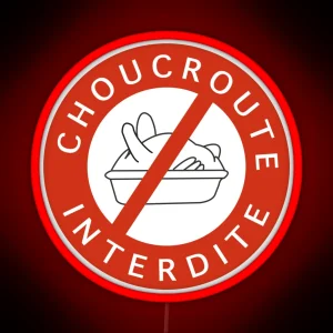 Sauerkraut Prohibited RGB Neon Sign