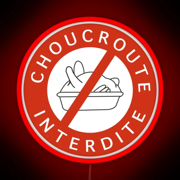 Sauerkraut Prohibited RGB Neon Sign