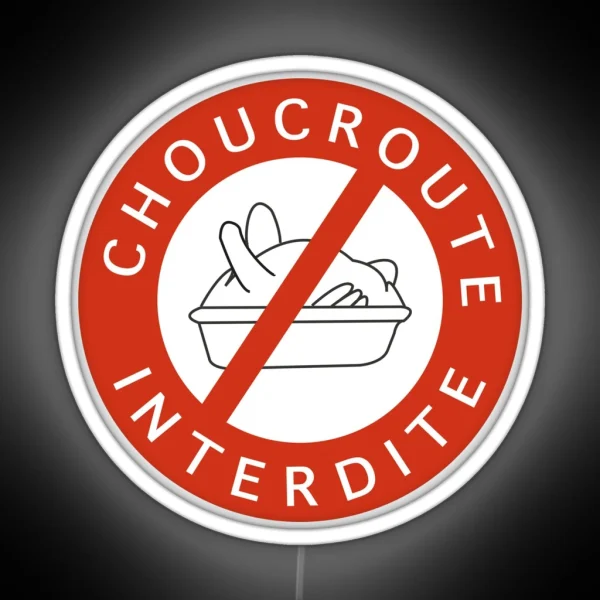 Sauerkraut Prohibited RGB Neon Sign