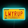 Vintage Saul License Plate Design Neon Sign with RGB Lighting