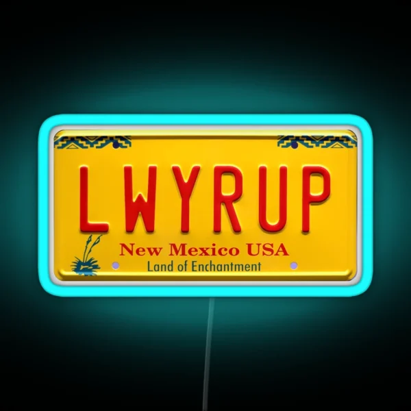 Saul License Plate RGB Neon Sign