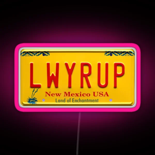 Saul License Plate RGB Neon Sign