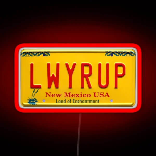 Saul License Plate RGB Neon Sign