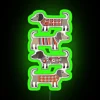 Colorful Sausage Dog Portrait Neon Sign for Home Decor Enthusiasts