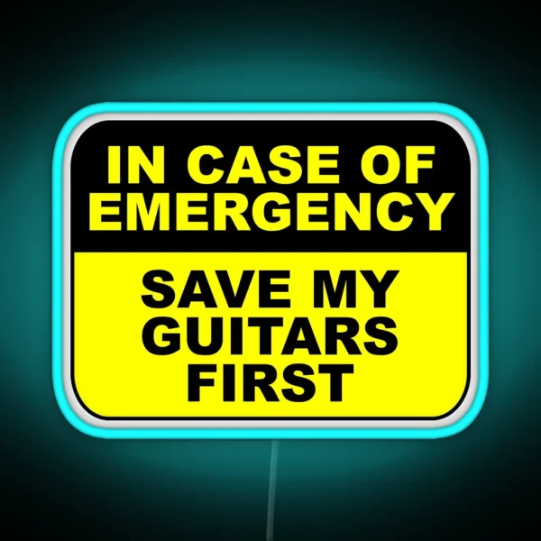Save My Guitars First RGB Neon Sign