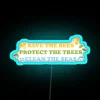 Eco-Friendly Neon Sign Promoting Environmental Conservation and Sustainable Living Practices