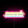 RGB Neon Sign: Eco-Friendly Environmental Message with Color Changing Display