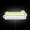 Environmental Awareness Neon Sign with Eco-Friendly Message in Colorful Letters
