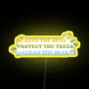 Vibrant Eco-Friendly Sign Promoting Environmental Conservation and Sustainability Awareness.