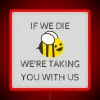 Save the Bees Neon Sign in Bright RGB Color Scheme