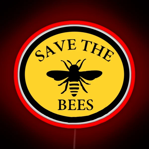 Save The Bees RGB Neon Sign