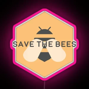 Save The Bees RGB Neon Sign