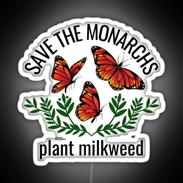 Save The Monarchs RGB Neon Sign