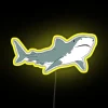RGB Neon Light Canvas Art Sign Shark Conservation Awareness Display