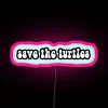 Vibrant RGB LED turtle conservation awareness display for homes and offices.