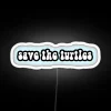 Protecting our oceans, one radiant neon turtle at a time.