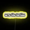 Vibrant Color-Changing LED Sign with 3-Color Rainbow Effect and Turtle Design
