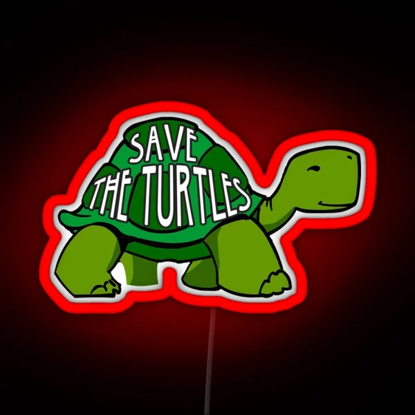 Save The Turtles Led RGB Neon Sign