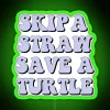 Whimsical Home Decor Turtle Conservation Neon Sign with Colorful Accents