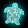Vibrant Save the Turtles LED Neon Sign for Ocean Conservation Enthusiasts