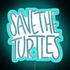 Colorful 'Save The Turtles' LED Neon Sign For Home Decor