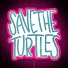 RGB LED turtle conservation awareness display for home decor.