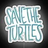 Colorful turtle conservation awareness decorative wall art neon lighting accessory.