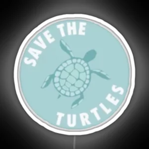 Save The Turtles RGB Neon Sign