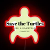 Neon Turtle Conservation Sign for Summer Camp Hamstraw 2019 Fun