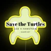 Neon LED sign for summer camp turtle conservation awareness campaign