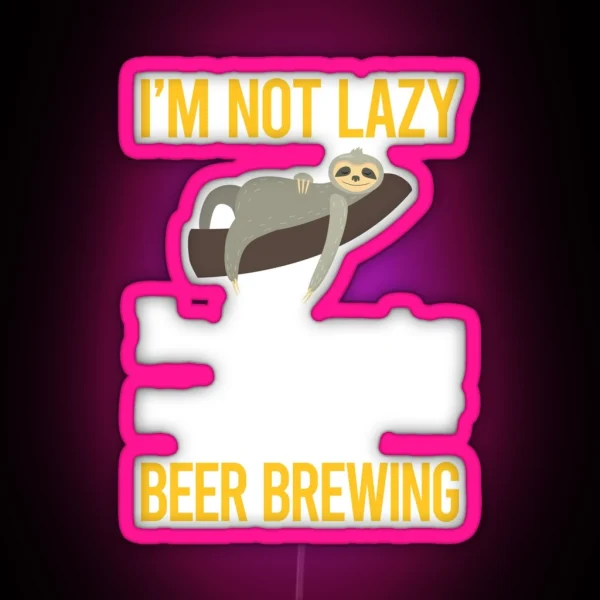 Saving Energy Beer Brewing RGB Neon Sign