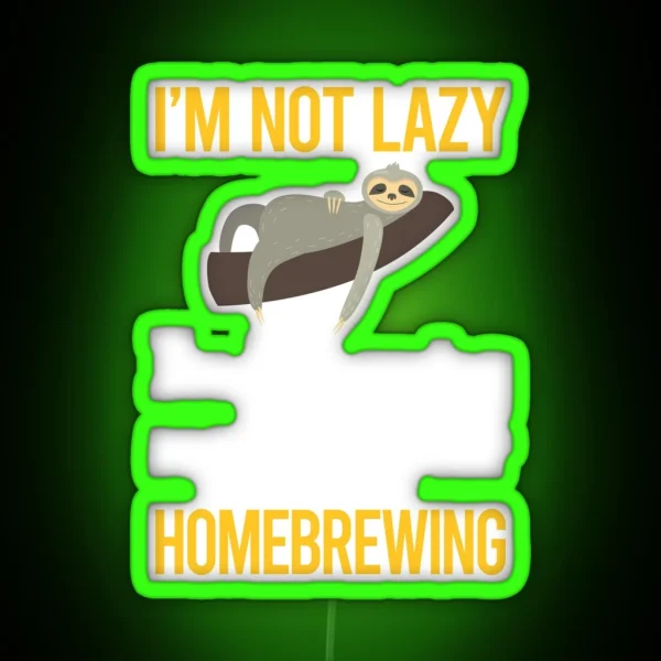 Saving Energy Homebrewing Homebrew Homebrewer RGB Neon Sign