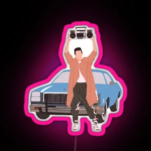 Say Anything Lloyd Dobler Holding His Boom Box RGB Neon Sign