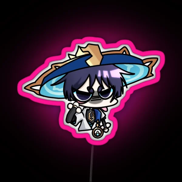 Scaramouche Wanderer Genshin Impact RGB Neon Sign