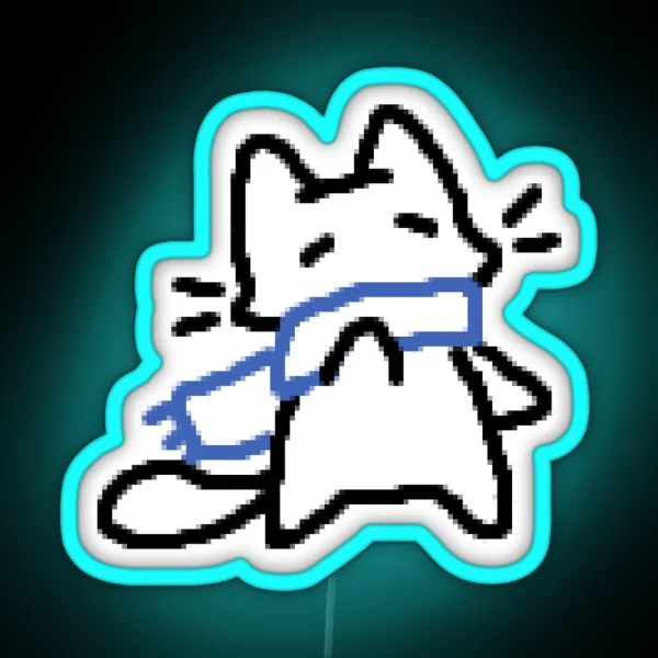 Scarf Kitty RGB Neon Sign