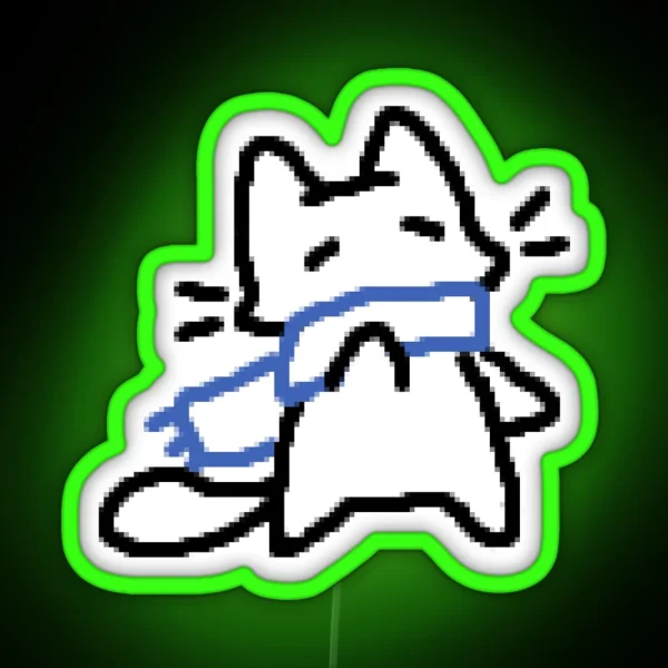 Scarf Kitty RGB Neon Sign
