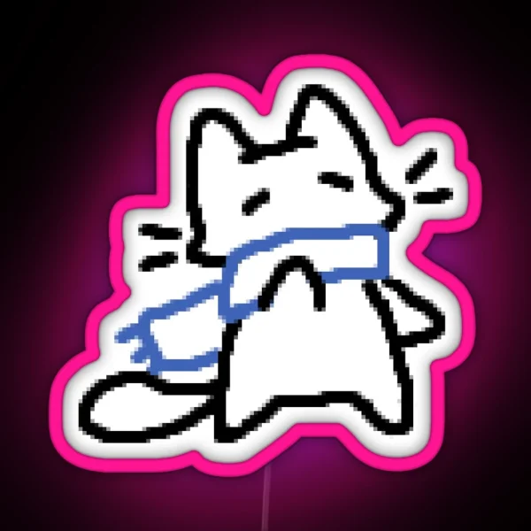 Scarf Kitty RGB Neon Sign