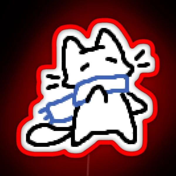 Scarf Kitty RGB Neon Sign