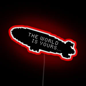 Scarface The World Is Yours Blimp RGB Neon Sign