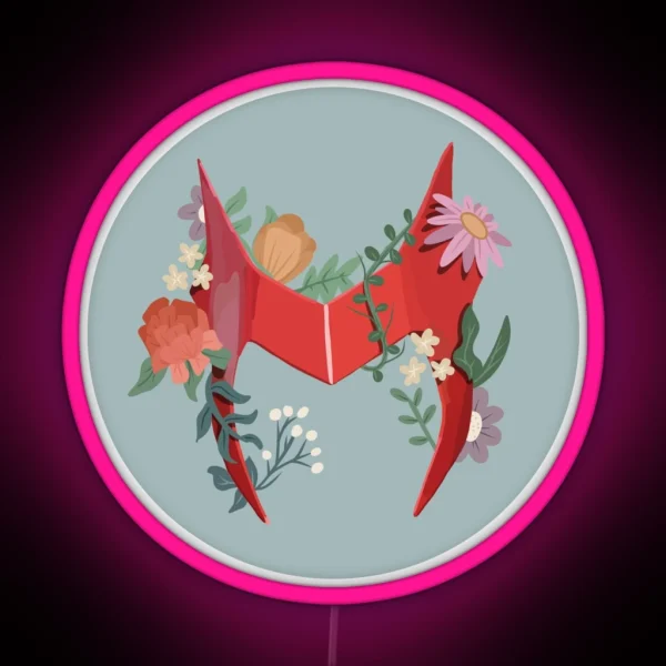 Scarlett Witch Headpiece With Flowers RGB Neon Sign