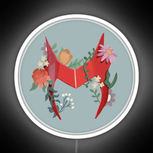 Scarlett Witch Headpiece With Flowers RGB Neon Sign