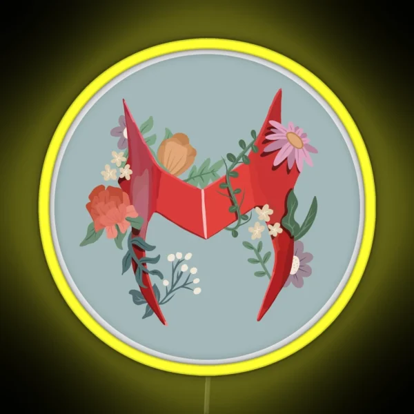Scarlett Witch Headpiece With Flowers RGB Neon Sign