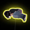 Customizable colorful mood lighting scene with crying child neon design